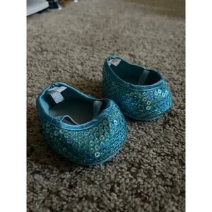 Build a Bear blue sequined sparkly shoes
